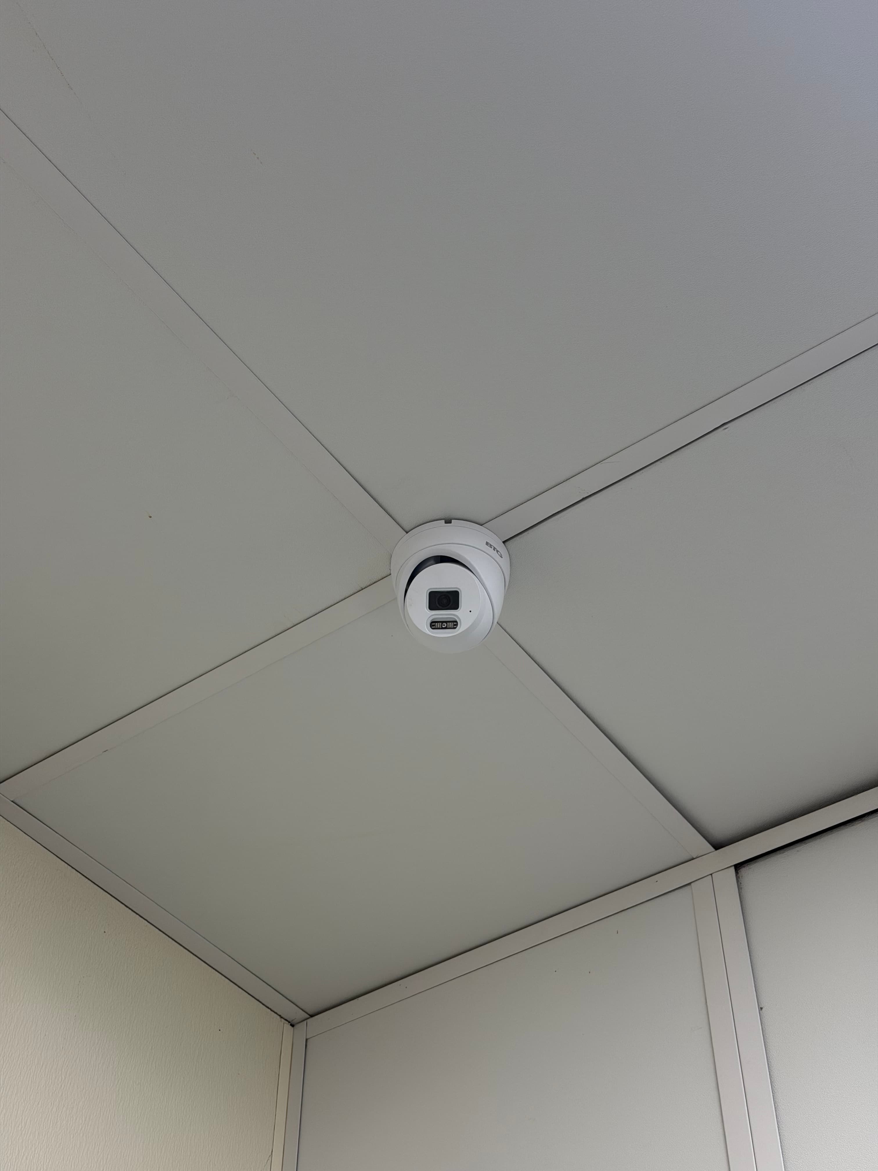 Security camera install near kitchen prep area